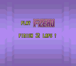 1992 Campus Challenge - F-Zero Title Screen