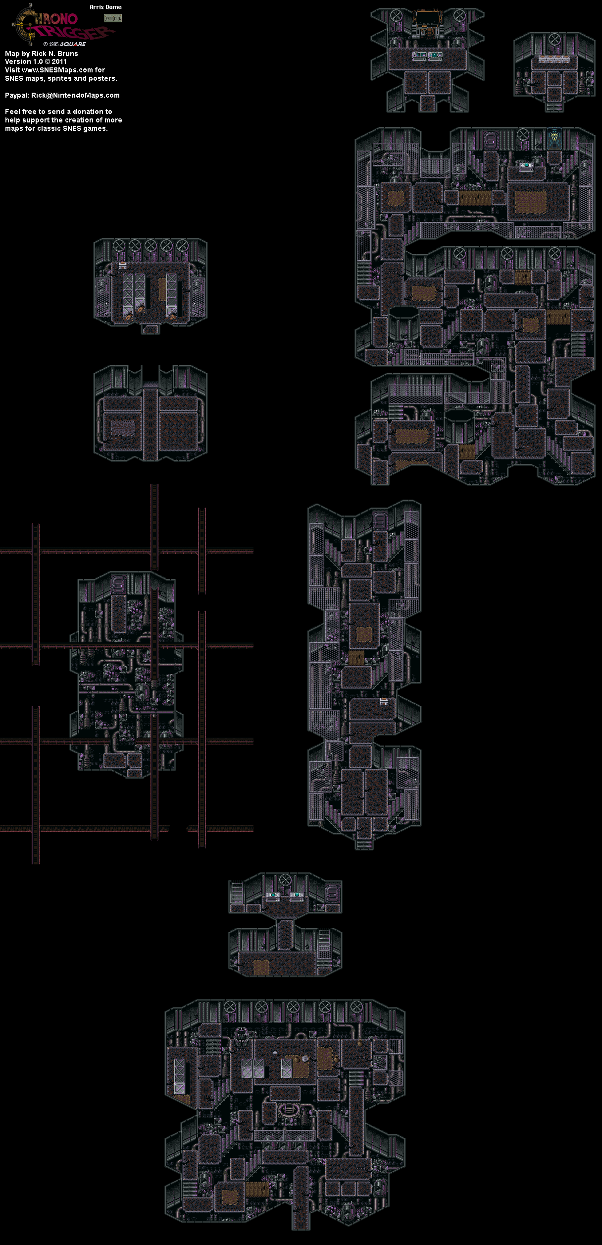 Chrono Trigger - Arris Dome (2300 AD) Super Nintendo SNES Map BG