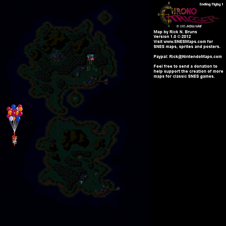 Chrono Trigger - Ending Flyby 1 Super Nintendo SNES Map