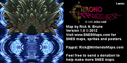 Chrono Trigger - Lavos Super Nintendo SNES Map BG