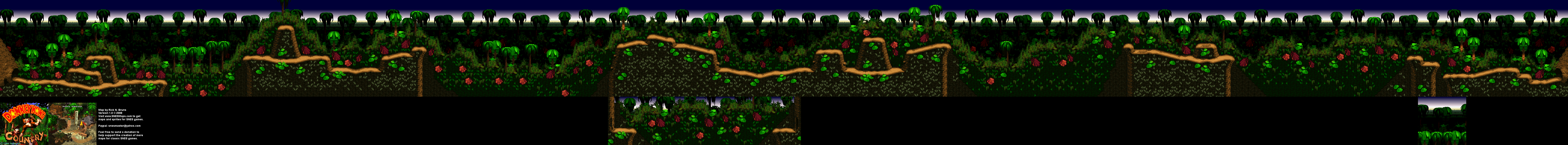 Donkey Kong Country - Level 2 - Ropey Rampage - Super Nintendo SNES Background Map