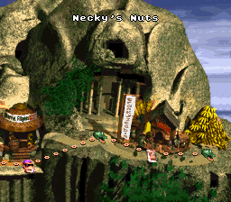 Donkey Kong Country Screen Shot Level 12 - Necky's Nuts