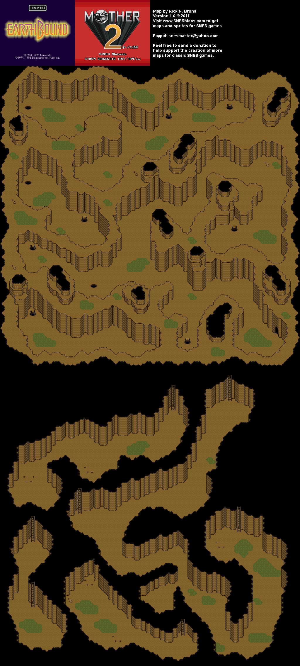 EarthBound (Mother 2) - Lumine Hall Super Nintendo SNES Map BG