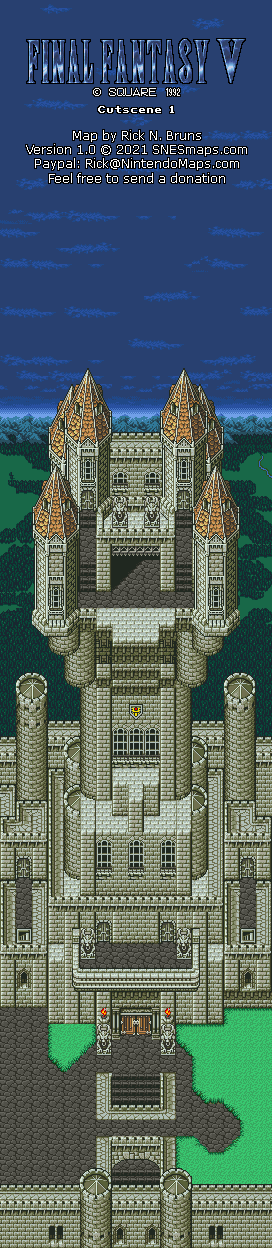 Final Fantasy V (5) - Cutscene 1 Super Famicom SFC Map BG