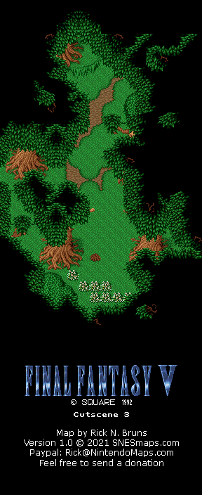 Final Fantasy V (5) - Cutscene 3 Super Famicom SFC Map BG