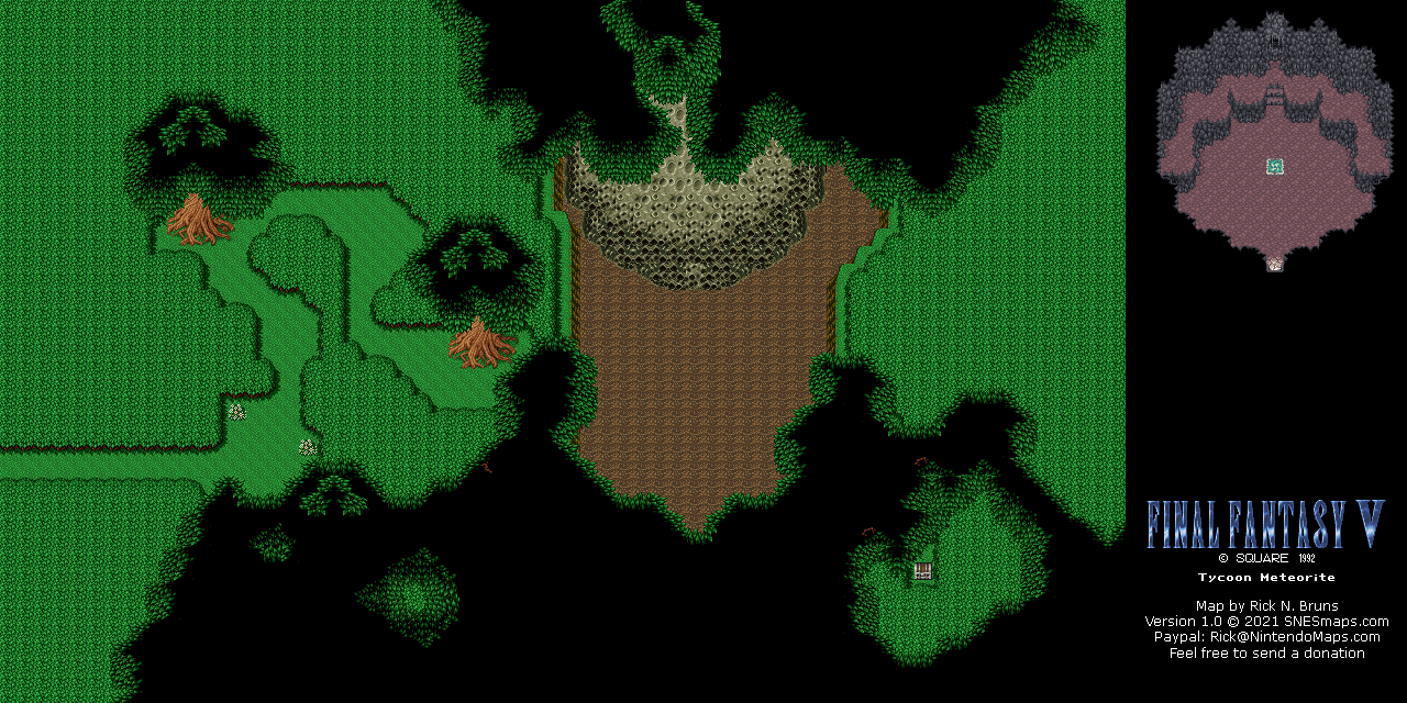 Final Fantasy V (5) - Tycoon Meteorite Super Famicom SFC Map BG