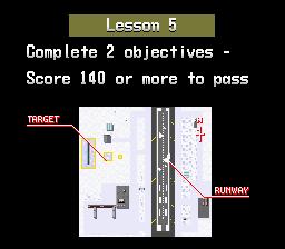 Pilotwings Lesson 5 Objectives Screen