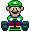 Luigi - Super Mario Kart SNES Super Nintendo Sprite